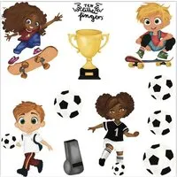 ten little fingers ten little fingers Stickerbögen Aufkleber-Sticker - wiederablösbar & Motive frei wählbar, Kick&roll, – Produktbild 1 von 1