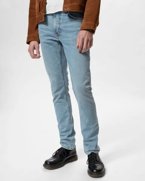 Nudie Jeans Nudie Jeans Jeans - Lean Dean - aus einem Baumwoll/Elastan Mix, Blue, – Produktbild 2 von 8