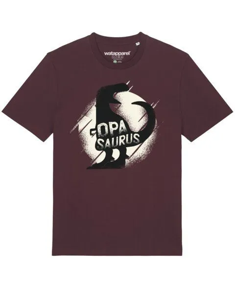 watapparel watapparel T-Shirt Unisex Opasaurus, Red brown, – Produktbild 1 von 4