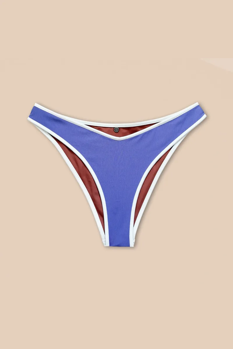 Woodlike Woodlike Damen vegan Bikini Bottom Reversible Contour Cheeky Rose Brown / Lilac, Braun, – Produktbild 1 von 2
