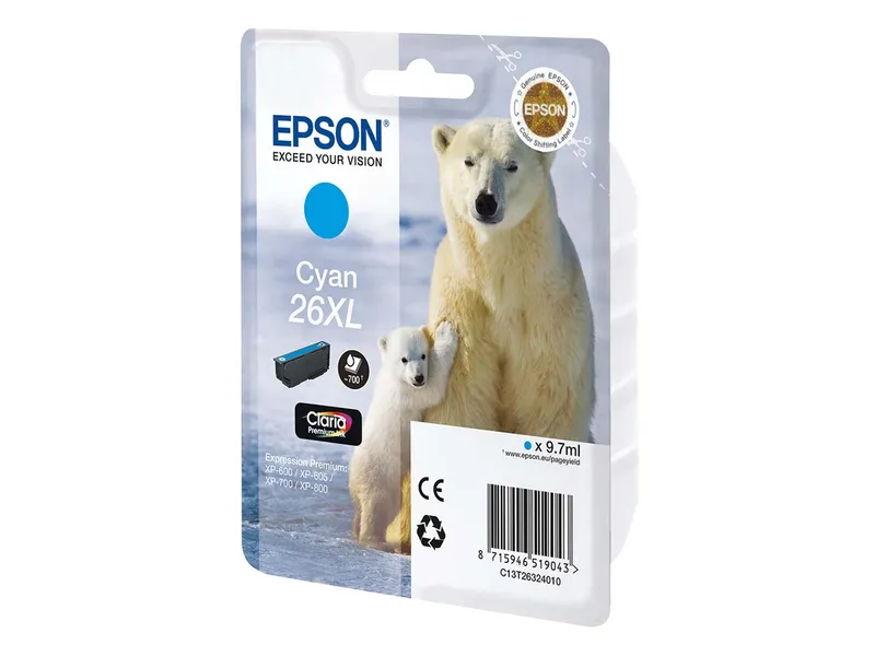 Epson Epson Tintenpatrone 26 XL cyan – Produktbild 1 von 1