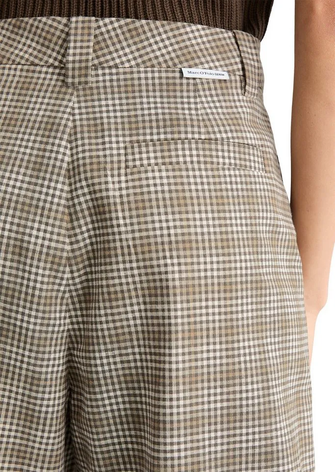 Marc O'Polo DENIM Chinohose aus Organic Cotton-Leinen-Mix, Braun, – Produktbild 4 von 5