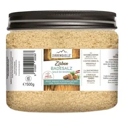 4betterdays 4betterdays Zirben Badesalz | 500 g | Schraubdose | Zirbenöl und naturbelassenes Meersalz | Made in Austria – Produktbild 1 von 1