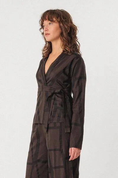SKFK SKFK Wickelbluse Deiane - Kintsugi Brown – Produktbild 3 von 4
