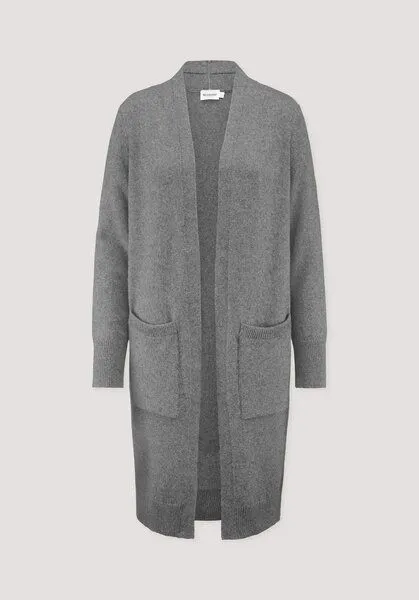 hessnatur hessnatur Strick Jacke Relaxed aus Bio-Schurwolle mit Bio-Baumwolle, Grau, – Produktbild 7 von 8