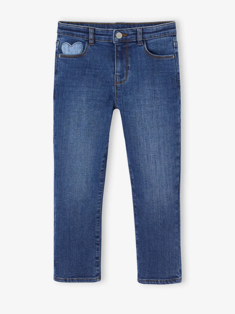 Vertbaudet Mädchen Slim-Jeans, Dunkel blau, – Produktbild 1 von 3