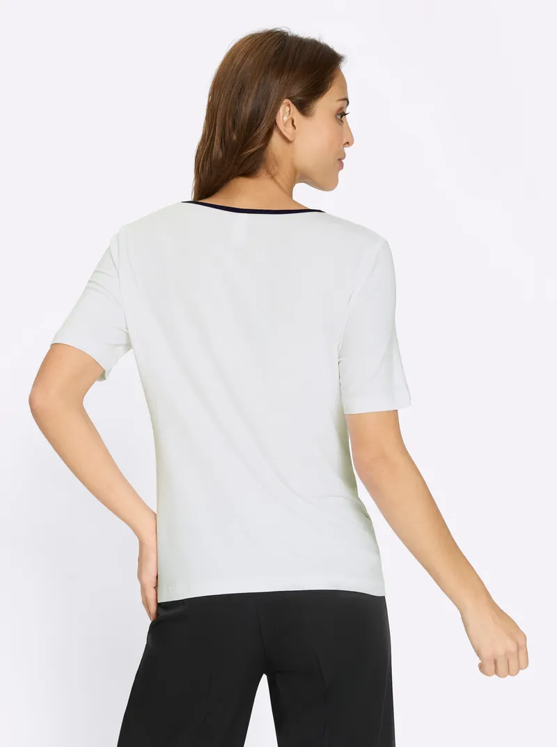 Witt Kurzarmshirt weiß-schwarz-bedruckt, Weiß-schwarz-bedruckt, – Produktbild 2 von 2