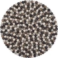 myfelt myfelt Filzkugel Sitzauflage (⌀ 36 cm, 36 x 36 cm), Multifarben natur dunkel (néla), – Produktbild 1 von 1