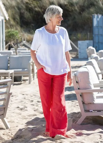 Heidekönigin Heidekönigin Leinen Blusenshirt, Pink, – Produktbild 4 von 4