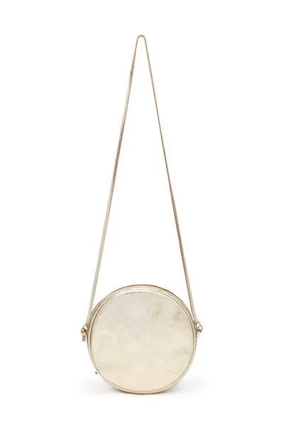 ELEKTROPULLI Runde Schultertasche RUT aus Leder von ElektroPulli, Gold, – Produktbild 2 von 2