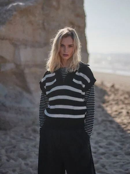 WOTE WOTE Longsleeve Streifen new aus Organic Cotton, Schwarz-offwhite, – Produktbild 2 von 3