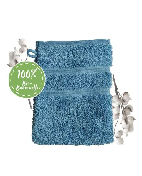 NATURAWALK NATURAWALK Handtuch aus 100% Bio-Baumwolle | Milano Deluxe, Blau, – Produktbild 2 von 2