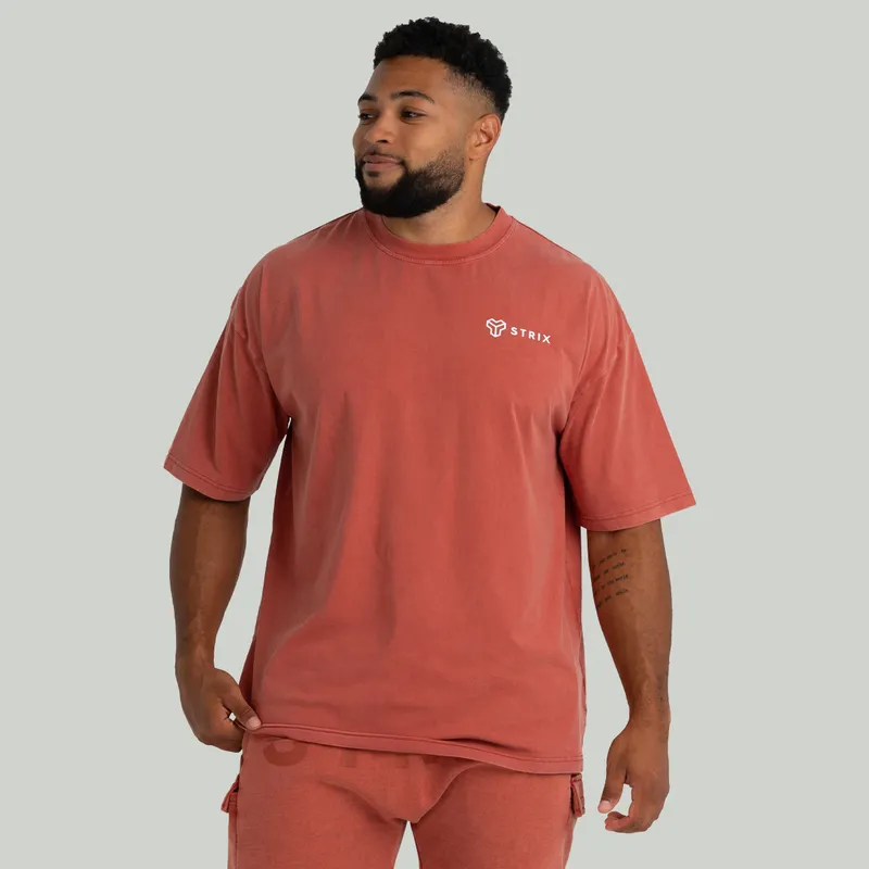 GymBeam OG1 STRIX Oversized T-Shirt in Washed Terra S – Produktbild 1 von 1