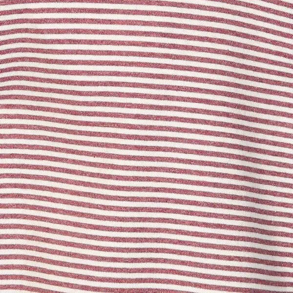 OrganicEra Baby S/S T-shirt Gestreift 'OrganicEra' aus Bio-Baumwolle, Bordeaux melange (rot), – Produktbild 3 von 4