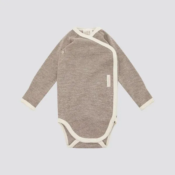 comazo|earth comazo|earth Baby Body aus Wolle-Seide Mix | GOTS zertifiziert, Nougat-melange, – Produktbild 4 von 4