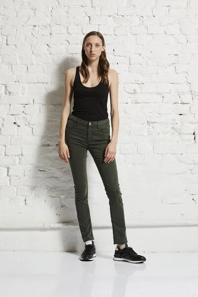 Wunderwerk Wunderwerk Damen Hose, elastisch, "Josy high flex", Dunkel grün (black khaki), – Produktbild 1 von 3