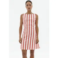 thinking mu Thinking MU Damen vegan Kleid Seersucker Cecile Gestreift Rot – Produktbild 1 von 1