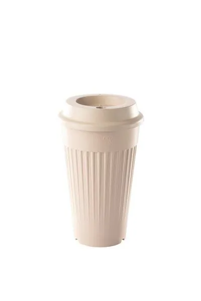 reMAIN reMAIN MAINcup - 4 St. nachhaltige Mehrweg-Trinkbecher 400 ml aus recyceltem Kunststoff – Bruchfest, Spülmaschinenfest & Stapelbar – Perfekt für Cocktails, Kinder, Gastro & Outdoor, Elfenbeinweiß, – Produktbild 1 von 3
