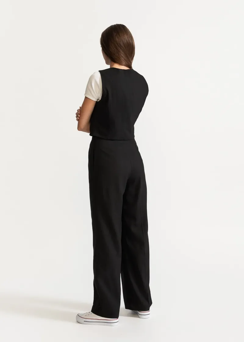 De IONESCU De IONESCU Damen vegan Set Figa Leinen, Schwarz, – Produktbild 1 von 1