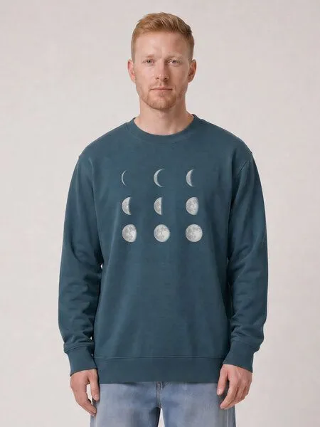 watapparel watapparel Sweatshirt Unisex Moonphases, Stargazer, – Produktbild 2 von 2