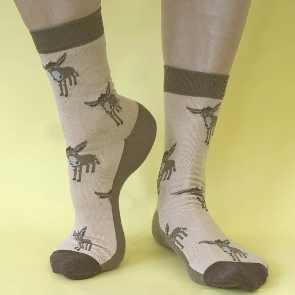 Fräulein Prusselise Fräulein Prusselise Esel Socke beige braun bunt gemustert, Beige, – Produktbild 2 von 2