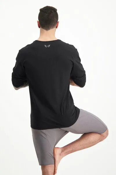 Renegade Guru Renegade Guru Herren Langarm Shirt Rudra – Bambus und Bio-Baumwolle, Urban black, – Produktbild 3 von 4