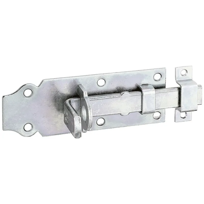 Alberts ALBERTS Schlossriegel, mit flachem Griff, gerade, mit Schlaufe, disp., Platte LxB100x44mm – Produktbild 1 von 1