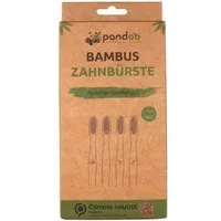 pandoo pandoo 4er Vorteilspackung - Bambus Zahnbürste - vegan & umweltfreundlich – Produktbild 1 von 1