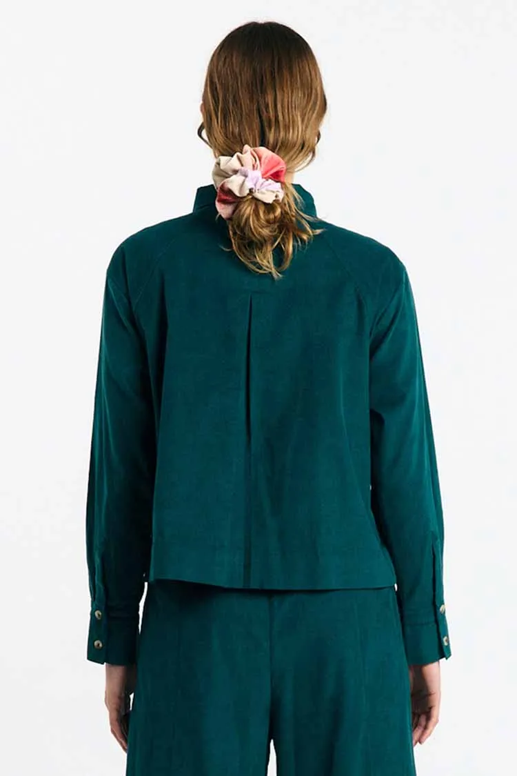 SUITE13LAB SUITE13LAB Damen vegan Hemd Vila Tiefgrün, Grün, – Produktbild 2 von 2