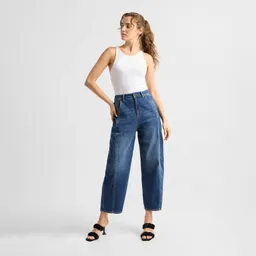 DAWN MOONDUST Soft Denim - Wide Barrel leg - Vintage Blue - Vintage Blue / 28 / 30 – Produktbild 1 von 1
