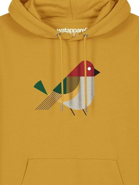 watapparel watapparel Hoodie Unisex Vogel, Ochre, – Produktbild 3 von 3
