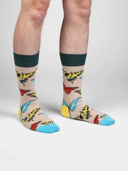 DillySocks DillySocks Bunte Socken aus Bio-Baumwoll - Mix, Butterfly bloom, – Produktbild 1 von 3