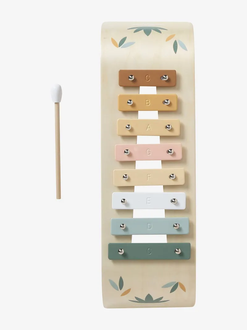 Vertbaudet Kinder Xylophon Holz FSC® tansania, Graugrün/braun tansania, – Produktbild 1 von 3