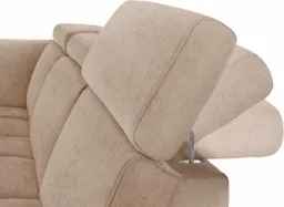 DOMO collection Ecksofa Ava, moderne Sitzheftung mit toller Doppelnaht, komfortabel, L-Form, mit Ottomane, inkl. Federkern, wahlweise mit Kopfteilverstellungen – Produktbild 1 von 1