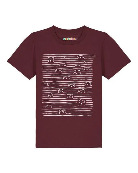 watabout.kids watabout.kids T-Shirt Kinder Doodle Dogs, Burgundy, – Produktbild 1 von 2