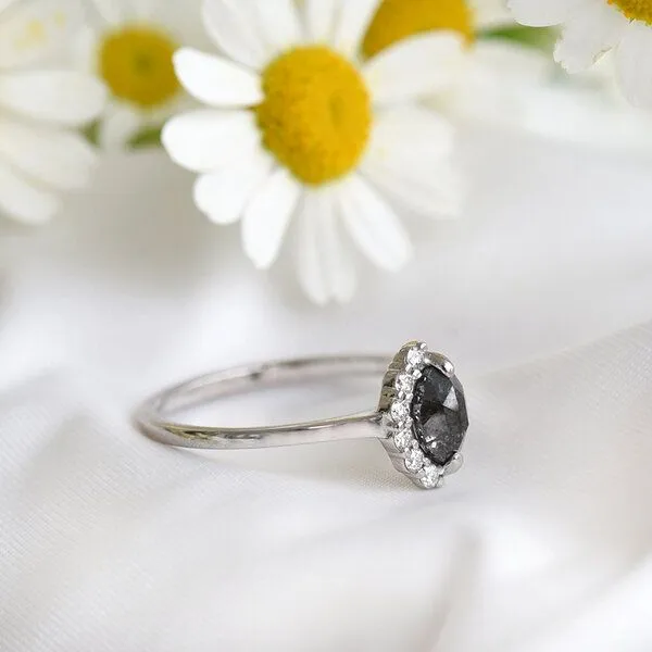 Eppi Eppi Verlobungsring mit Marquise Salt and Pepper Diamant Susi, Gelb, – Produktbild 3 von 4