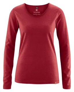 HempAge Hempage Damen vegan Langarm T-Shirt Ruby – Produktbild 1 von 1