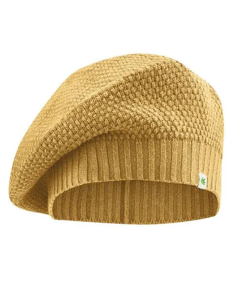 HempAge HempAge Mütze Hanf/Bio-Baumwolle, Dijon (gelb), – Produktbild 1 von 4