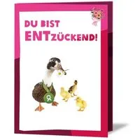 OxfamUnverpackt OxfamUnverpackt Spenden-Geschenk "Entenfamilie" (Grußkarte zum Liebe zeigen mit Magnet) – Produktbild 1 von 1