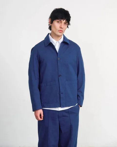 Rotholz Rotholz Leichte Workwear Jacke Bio Baumwolle, Ocean blue, – Produktbild 2 von 4