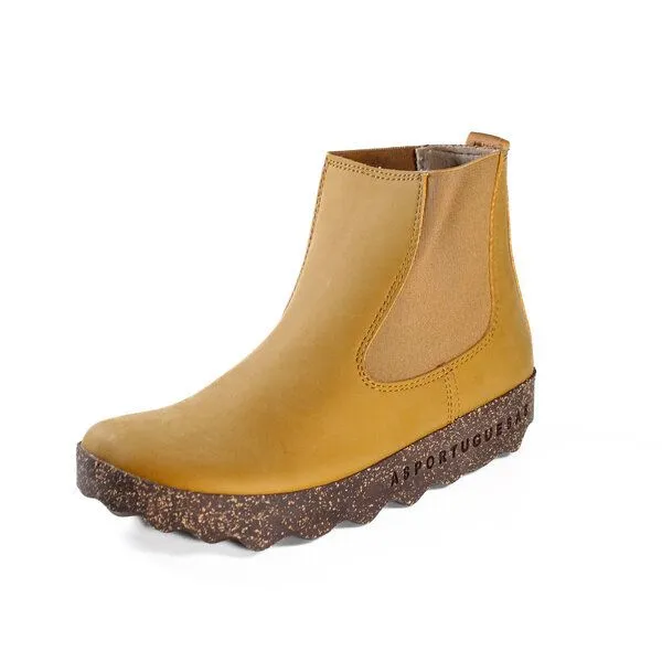 ASPORTUGUESAS ASPORTUGUESAS vegane Barefoot Chelsea Stiefel CIVET, Camel (gelb), – Produktbild 1 von 4