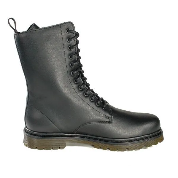 Fairticken Fairticken ALVORA HIGH vegane 12 Loch All-Year Stiefel Unisex (schwarz), Schwarz, – Produktbild 3 von 4