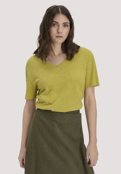 hessnatur hessnatur T-Shirt Oversize aus Leinen und Bio-Baumwolle, Sommermoos, – Produktbild 1 von 5