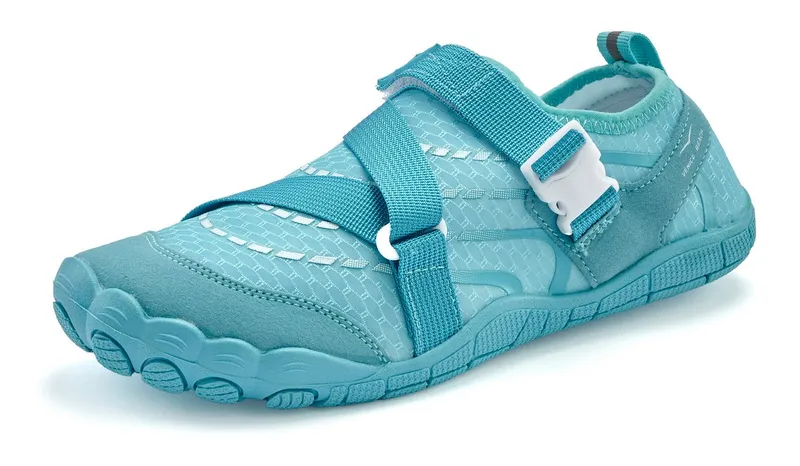 VENICE BEACH VENICE BEACH Badelatsche, Badeschuhe, Badeschlappe, Barfußschuh, leichter Slipper Aquaschuh Wasserschuh schnelltrocknend mit ultraleichter Sohle VEGAN, Grün, – Produktbild 3 von 5