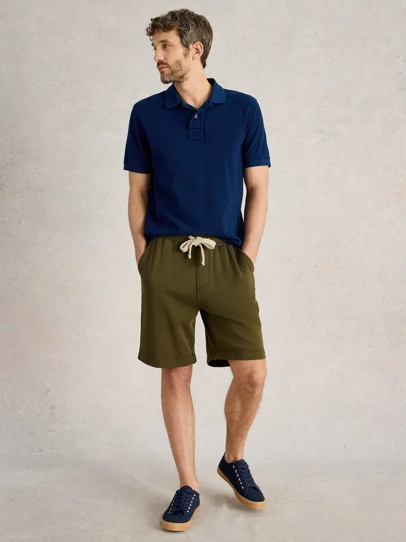White Stuff Jerseyshorts Brampton - S, Khakigrün, – Produktbild 2 von 4