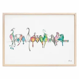 LIGARTI Kunstdruck »Vogelparade« von LIGARTI | A4, A3 oder A2 | Wandbild | Poster | Kunst – Produktbild 1 von 1