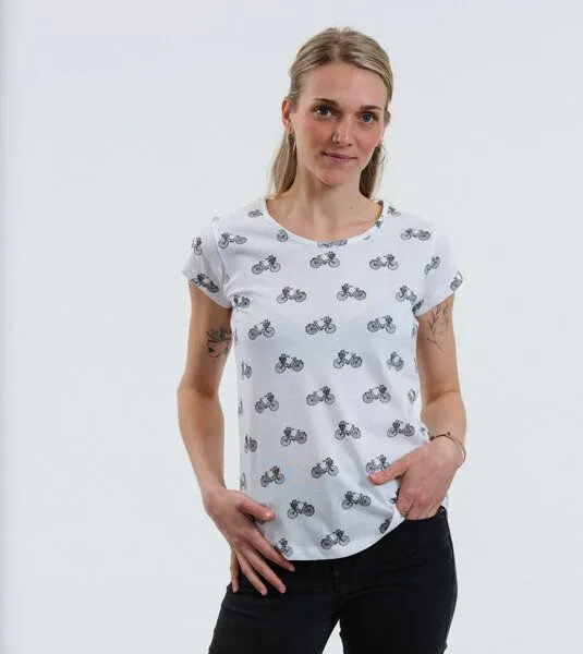 Gary Mash GARY MASH Shirt Asheville Fahrräder aus Bio-Baumwolle, Weiß, – Produktbild 2 von 4