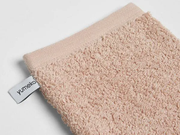 Yumeko Waschlappen Terry 15x22 - 4 Stk. Yumeko aus Bio-Baumwolle, Blush rose, – Produktbild 3 von 3