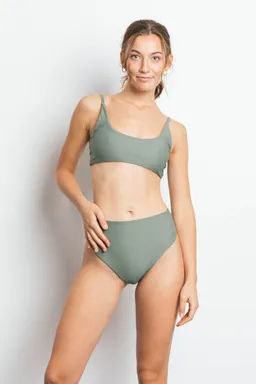 OCEANCHILD OCEANCHILD Damen vegan Bikiniunterteil Benice Hohe Taille Salbei – Produktbild 1 von 1