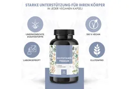 Naturalkraft Multivitamin Premium - 180 vegane Kapseln - hochdosiert Kapseln, 122 g – Produktbild 1 von 1